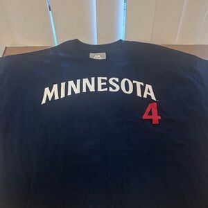 Minnesota twins Carlos Correa blue Tshirt side